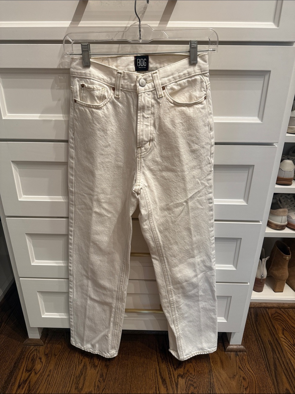 BDG Men's Off-White Straight Jeans